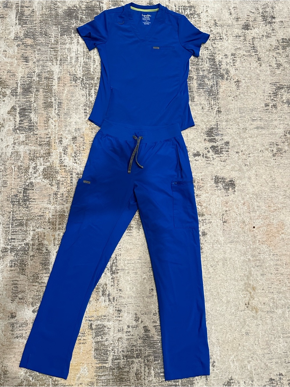 Landau Women's Royal Blue Straight-Leg Scrub Pants